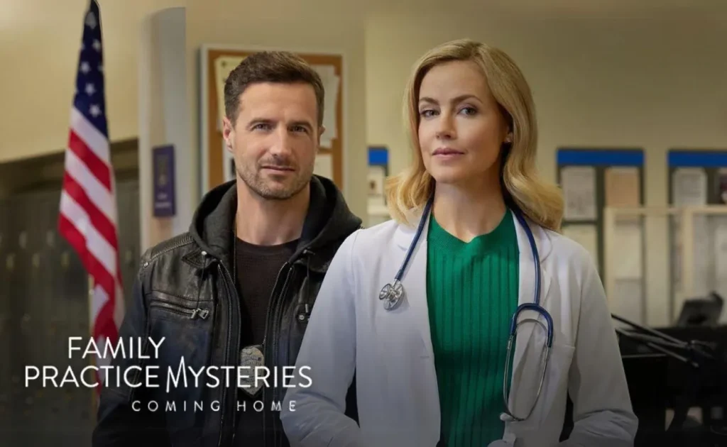 Amanda Schull and Brendan Penny in Family Practice Mysteries Coming Home